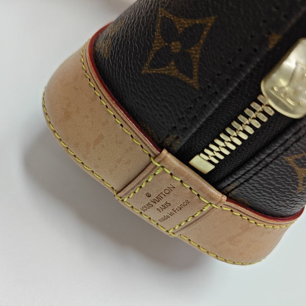 ALMA BB Monogram Coated Canvas Brown