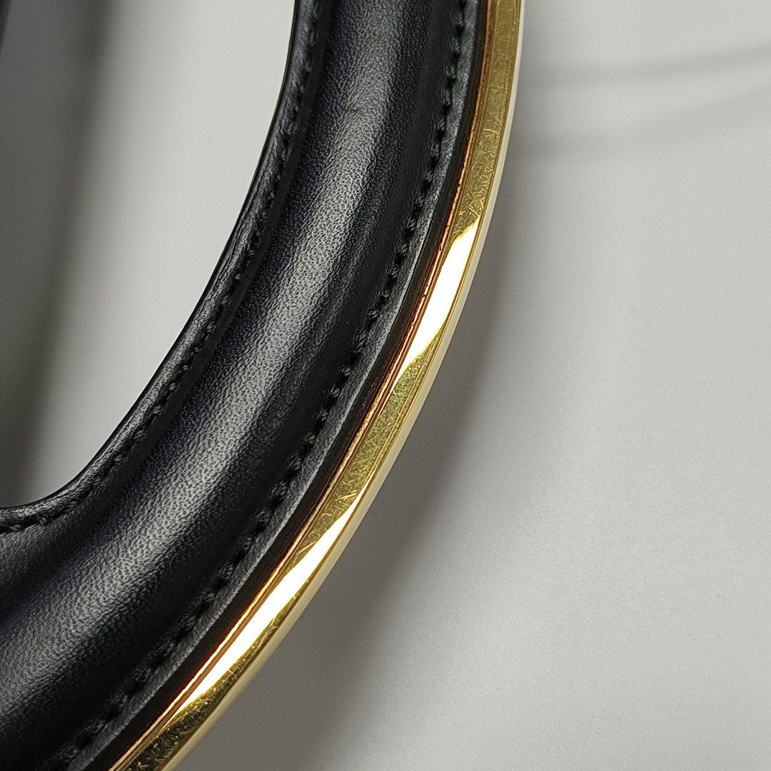 Padlock Work Calfskin Black