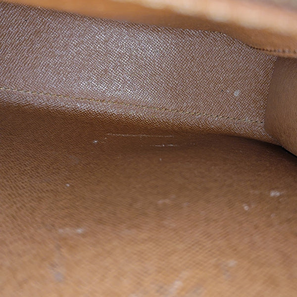 Coated Canvas Top Handle Bag Brown