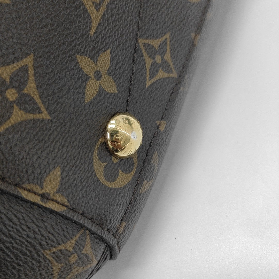MONTAIGNE Monogram Coated Canvas Brown