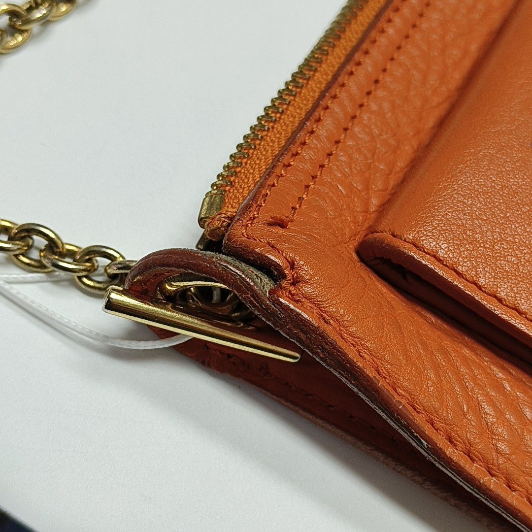 Calfskin Crossbody Bag Orange