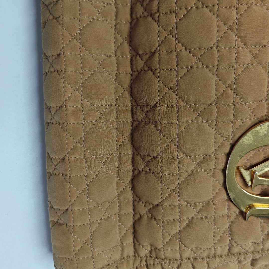 Lady Dior Medium Cannage Fabric Brown