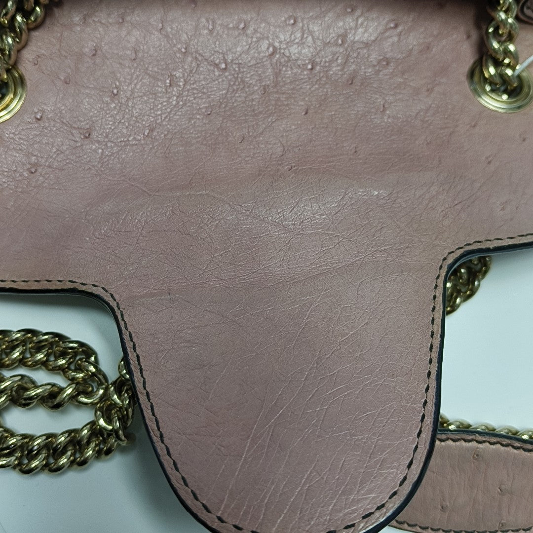 Emily Chain Ostrich Pink