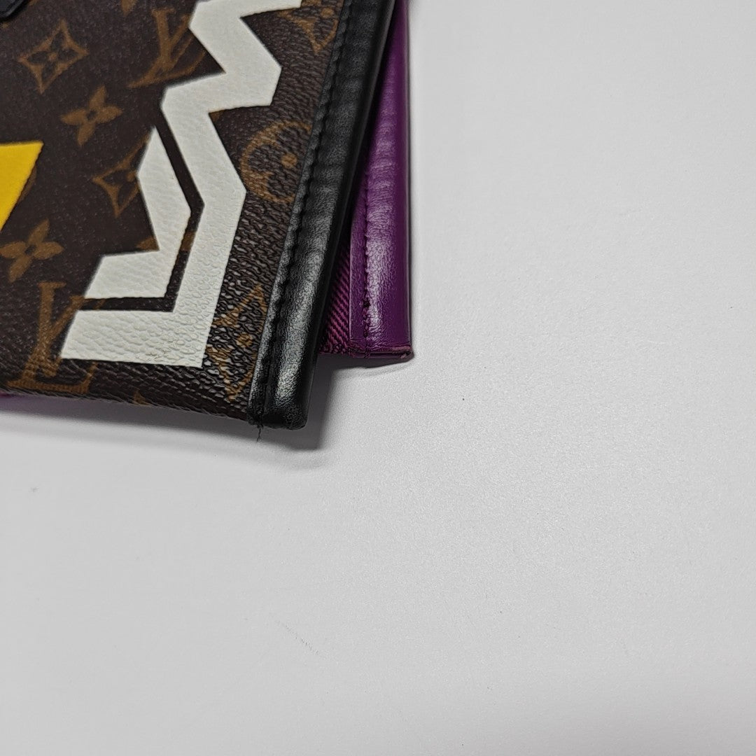 FLAT Monogram Coated Canvas Brown