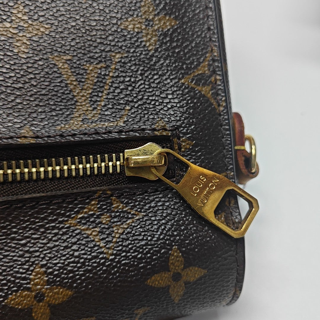 MÉTIS MM Monogram Coated Canvas Brown