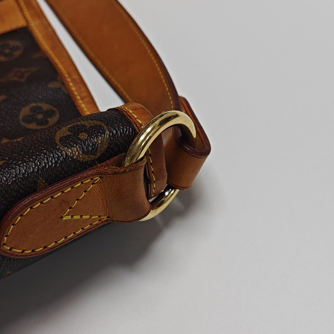 Monogram Coated Canvas Shoulder Bag Brown