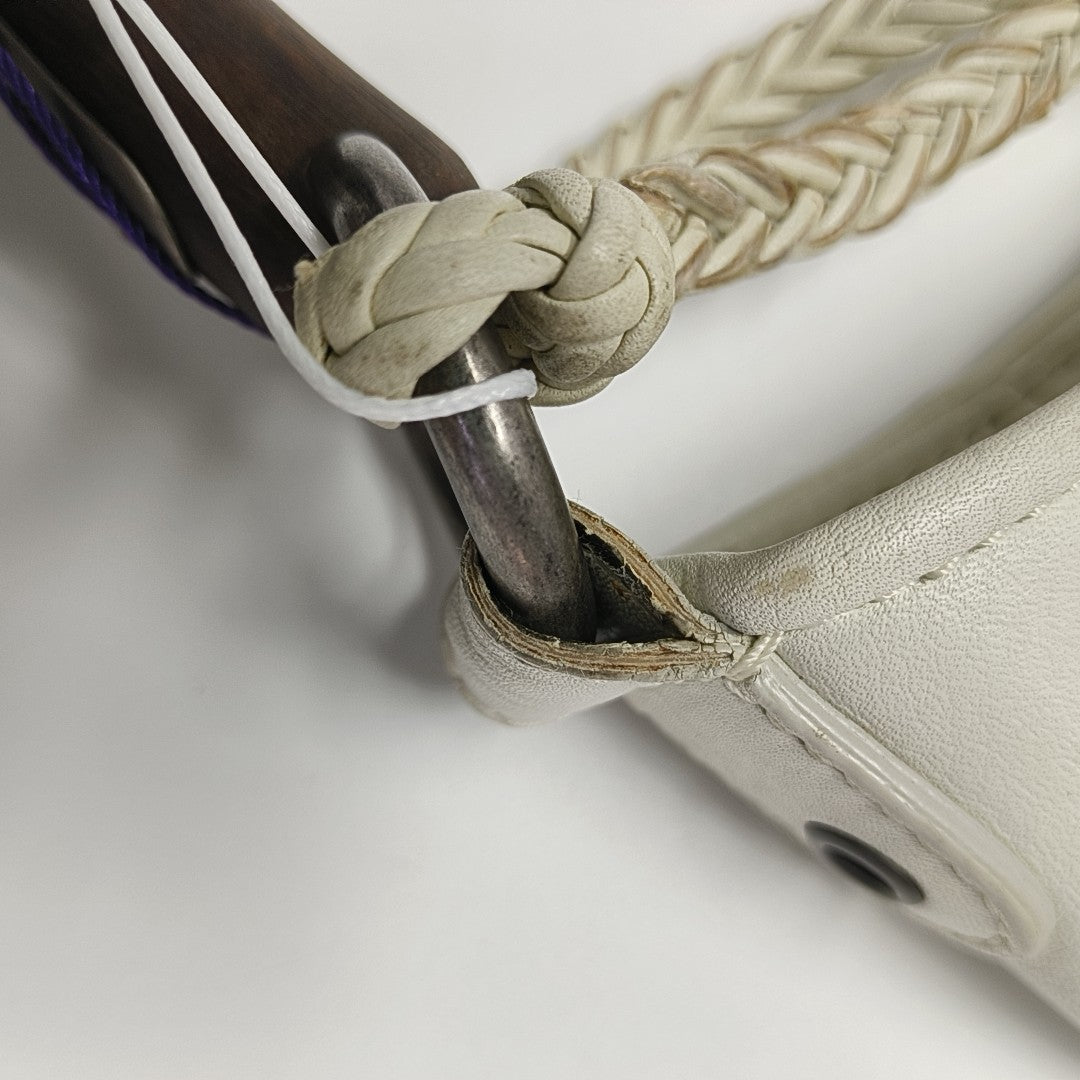 Calfskin Top Handle Bag White