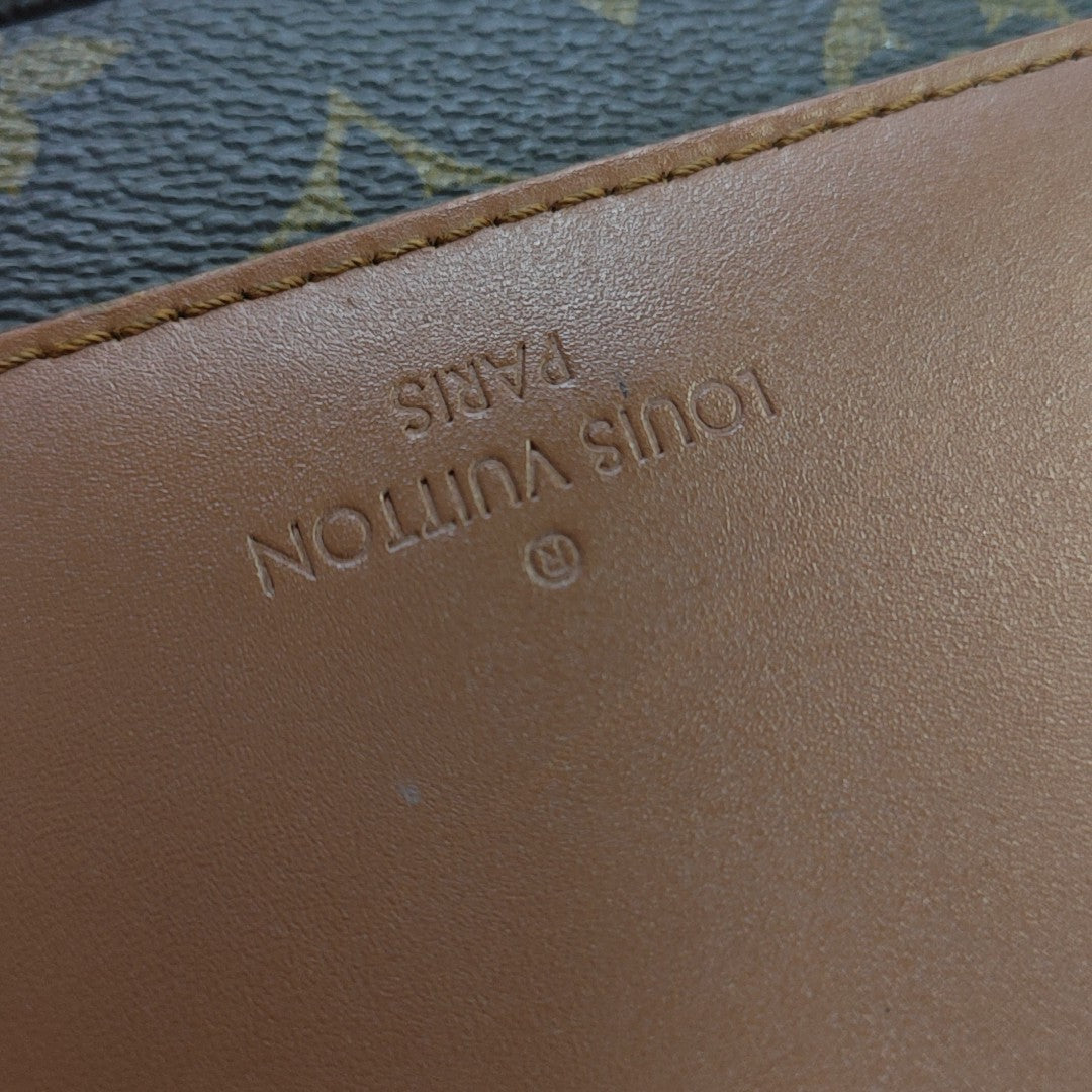 MARCEAU Monogram Coated Canvas Brown