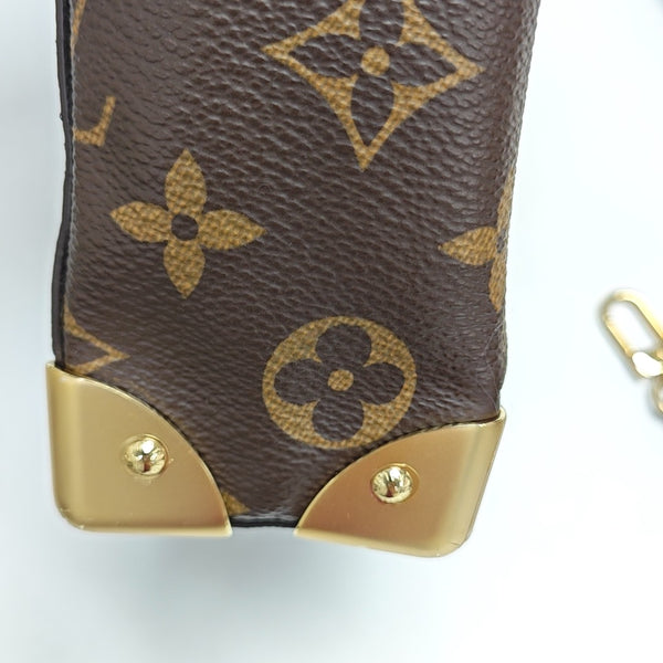 CAMERA BOX Monogram Coated Canvas Brown