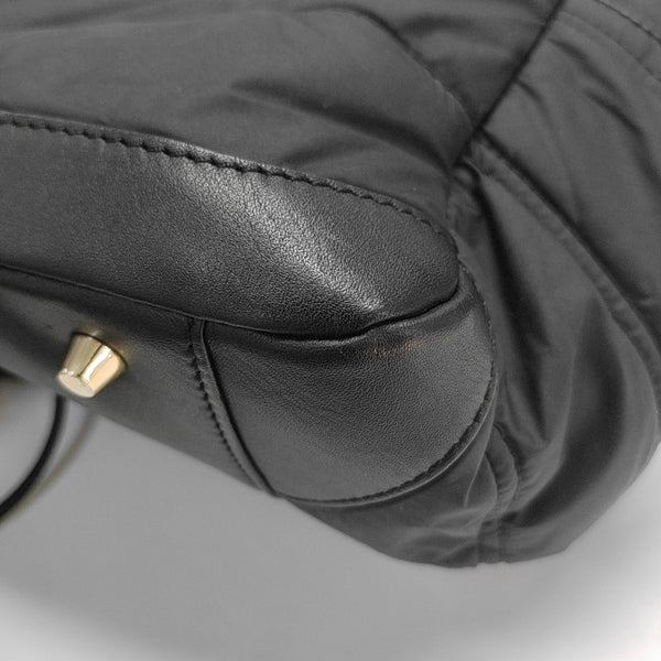 Nylon Shoulder Bag Black