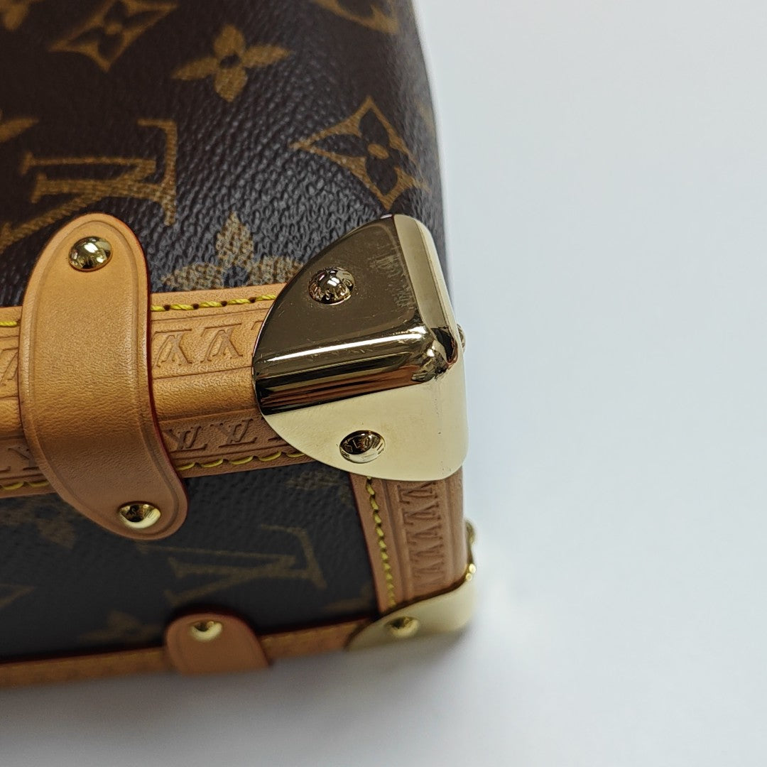 SIDE TRUNK MM Monogram Coated Canvas Brown