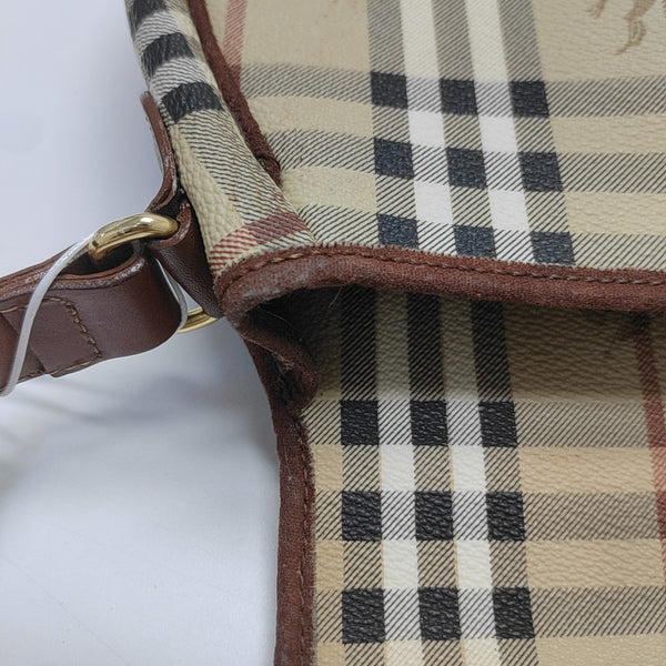 Coated Canvas Shoulder Bag Beige