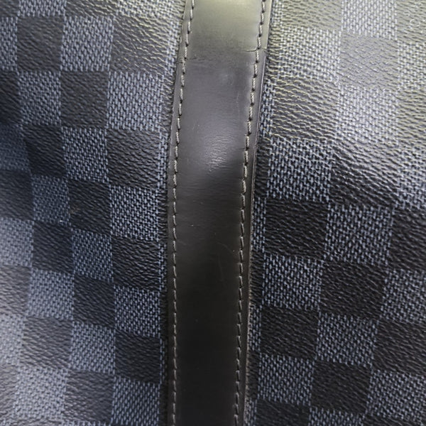 KEEPALL 45 Damier Coated Canvas Blue