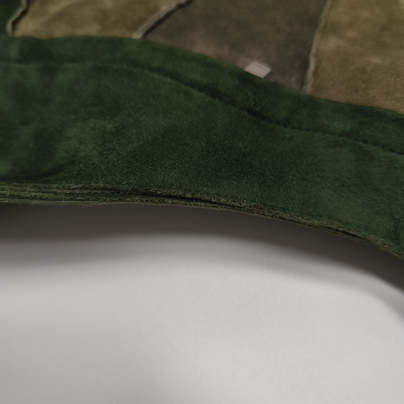 Suede Top Handle Bag Green