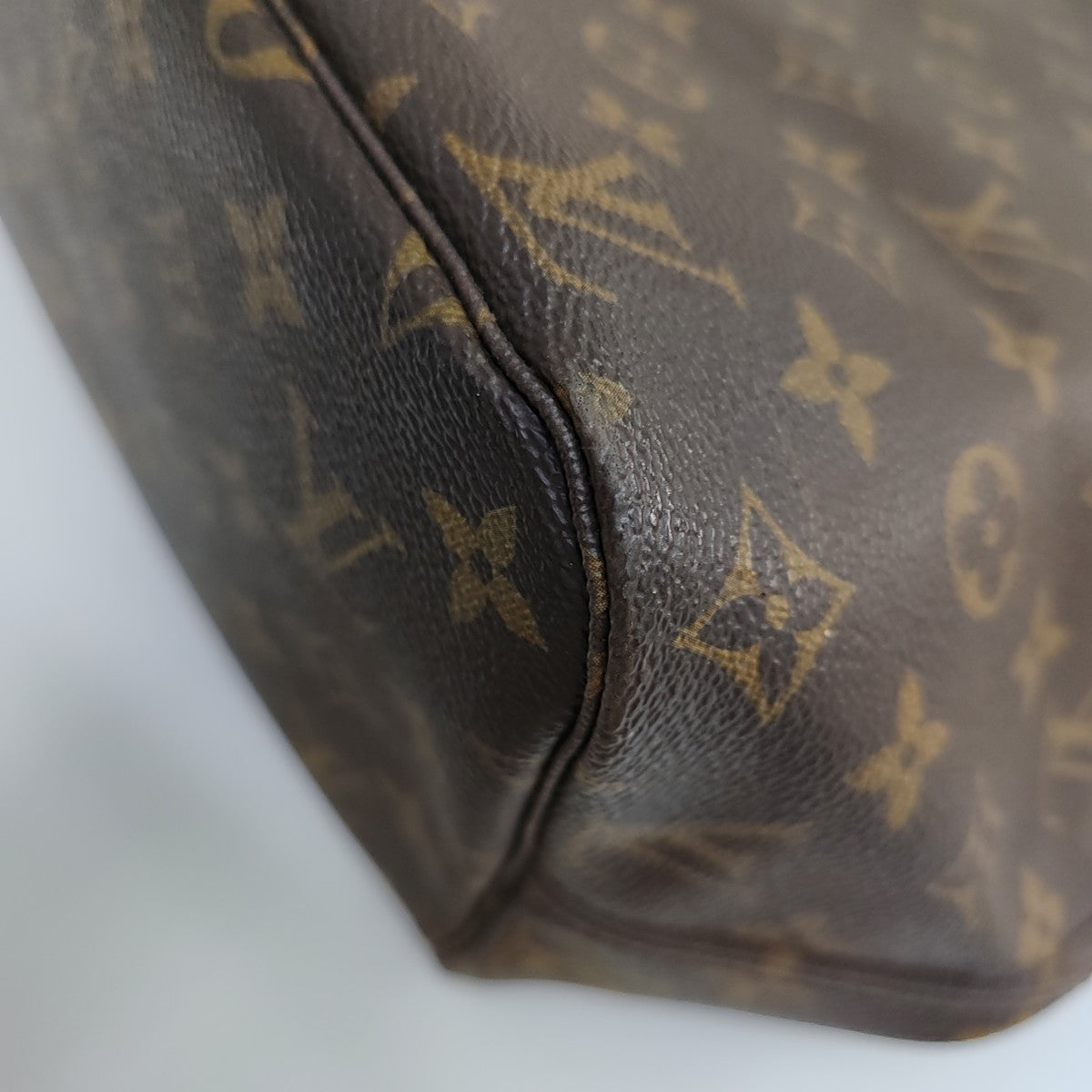 NEVERFULL MM Monogram Coated Canvas Brown