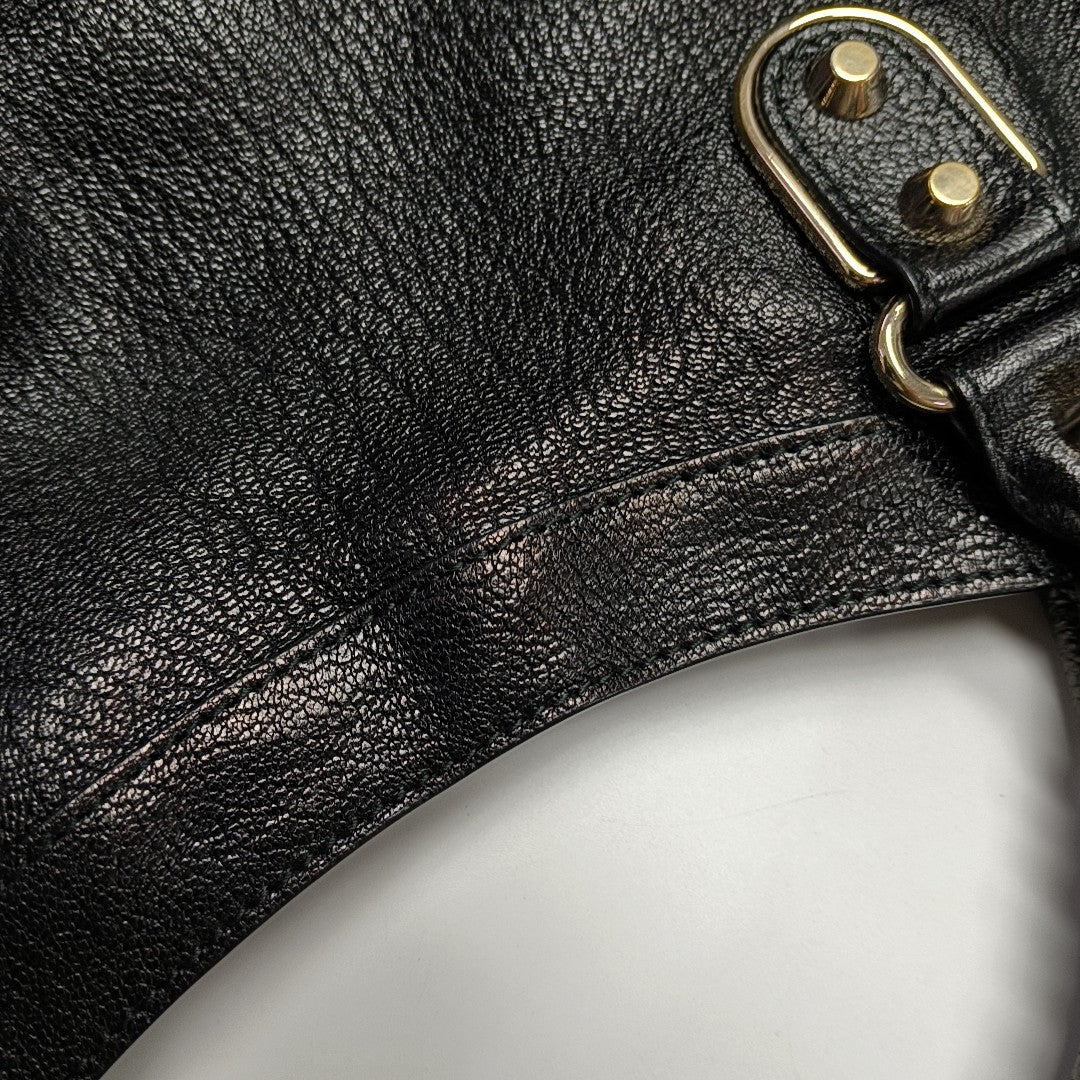 Classic Metallic Edge City Medium Lambskin Black