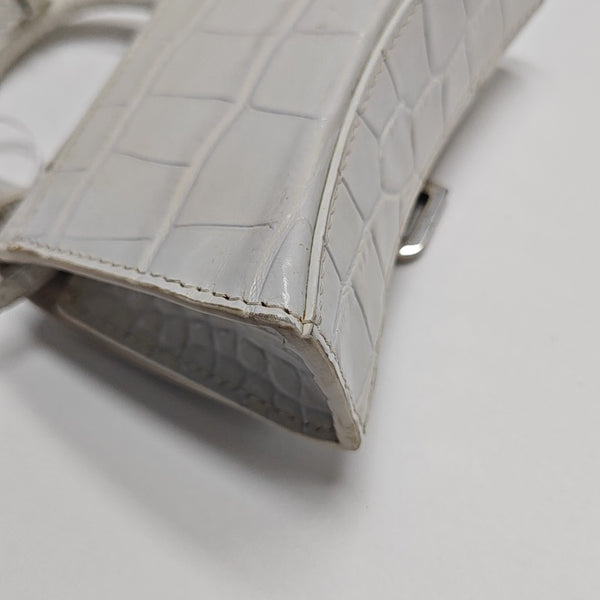 Hourglass Mini Calfskin White