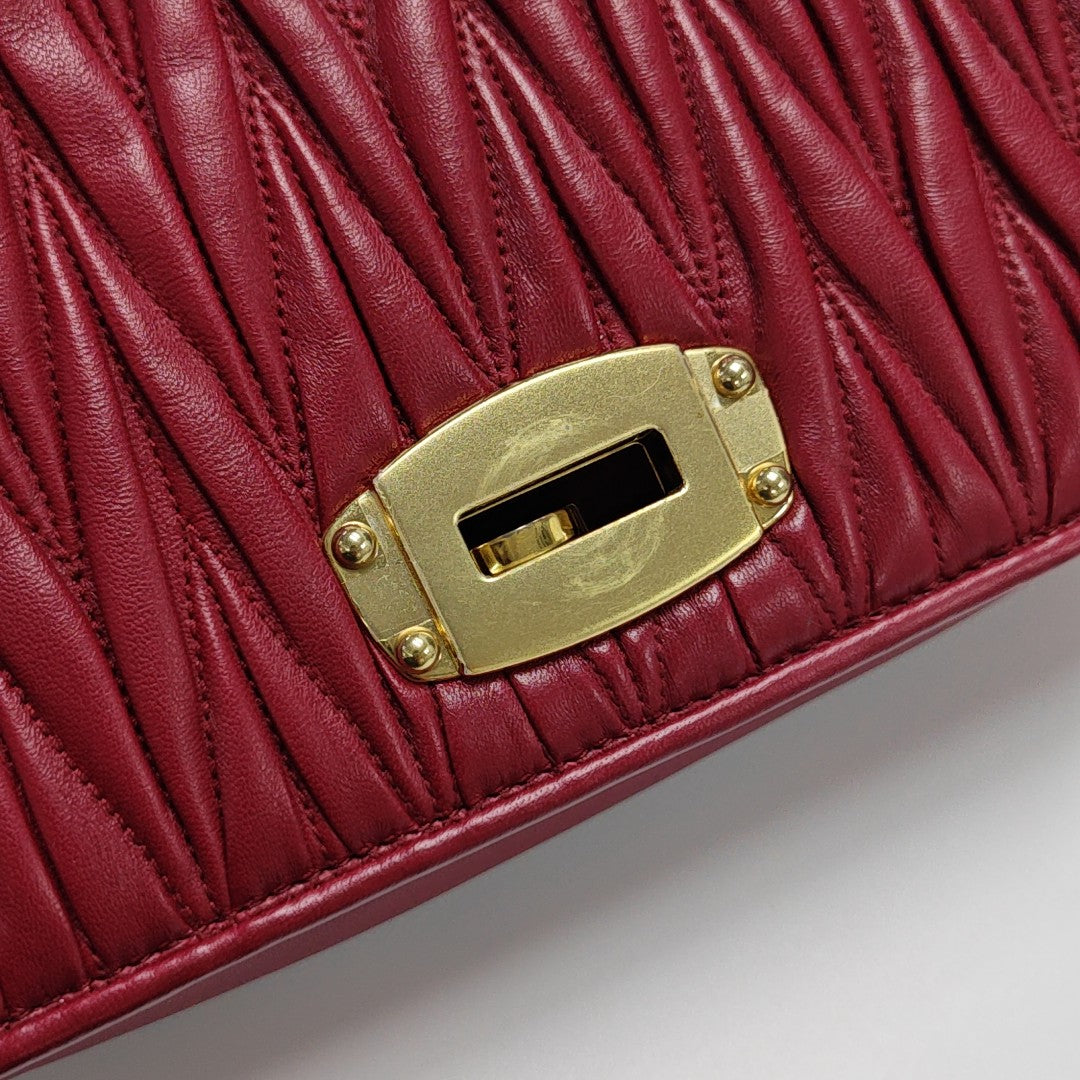 Crystal Quilted Lambskin Red