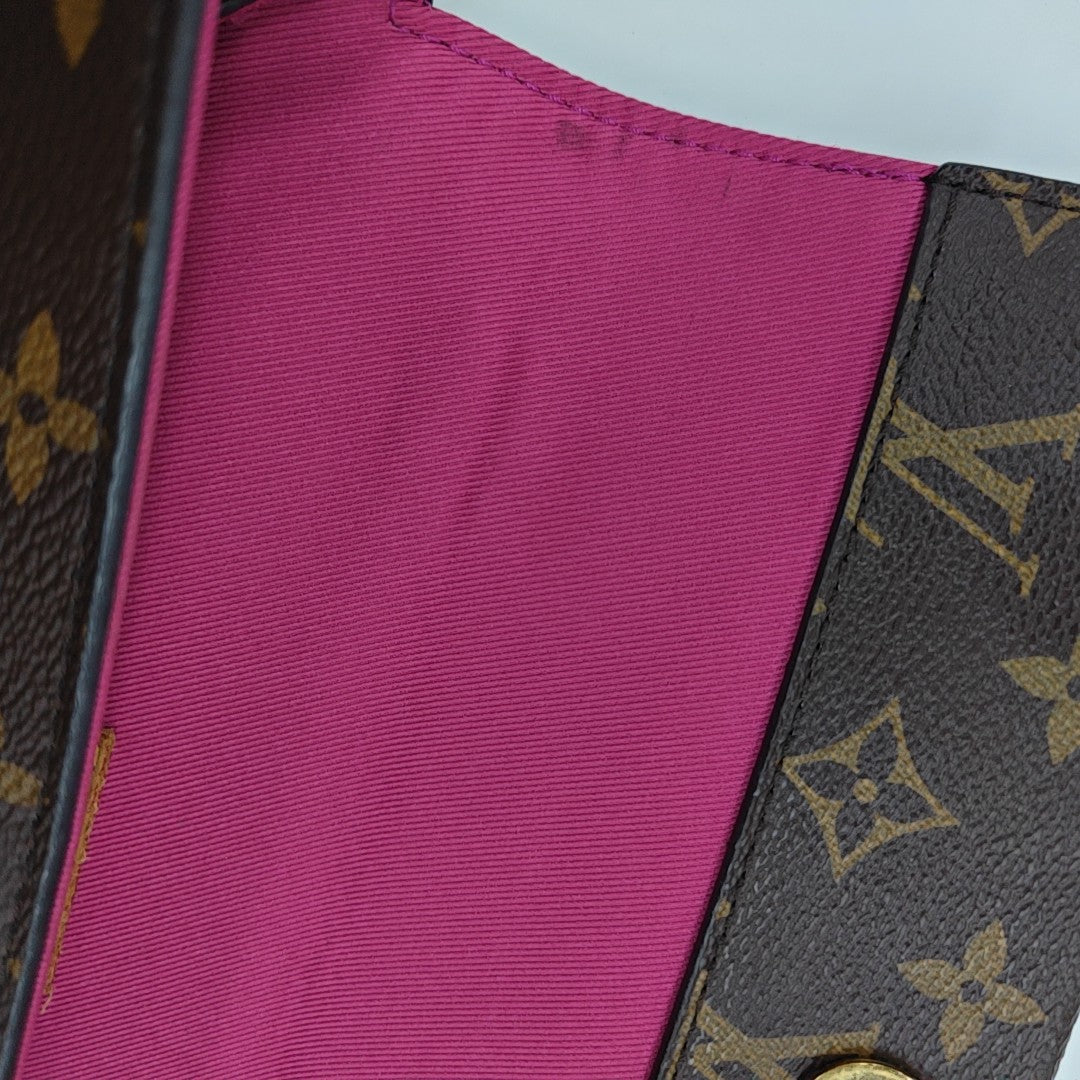 CLUNY PM Monogram Coated Canvas Brown