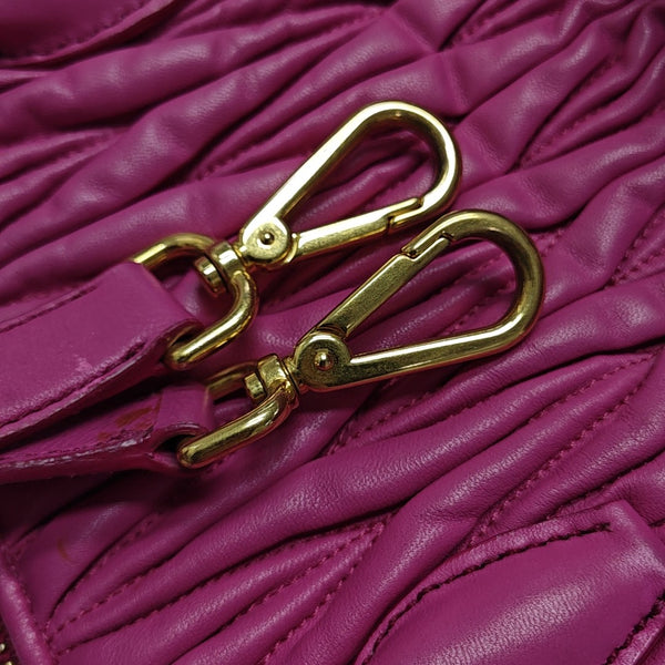 Quilted Lambskin Tote Bag Red