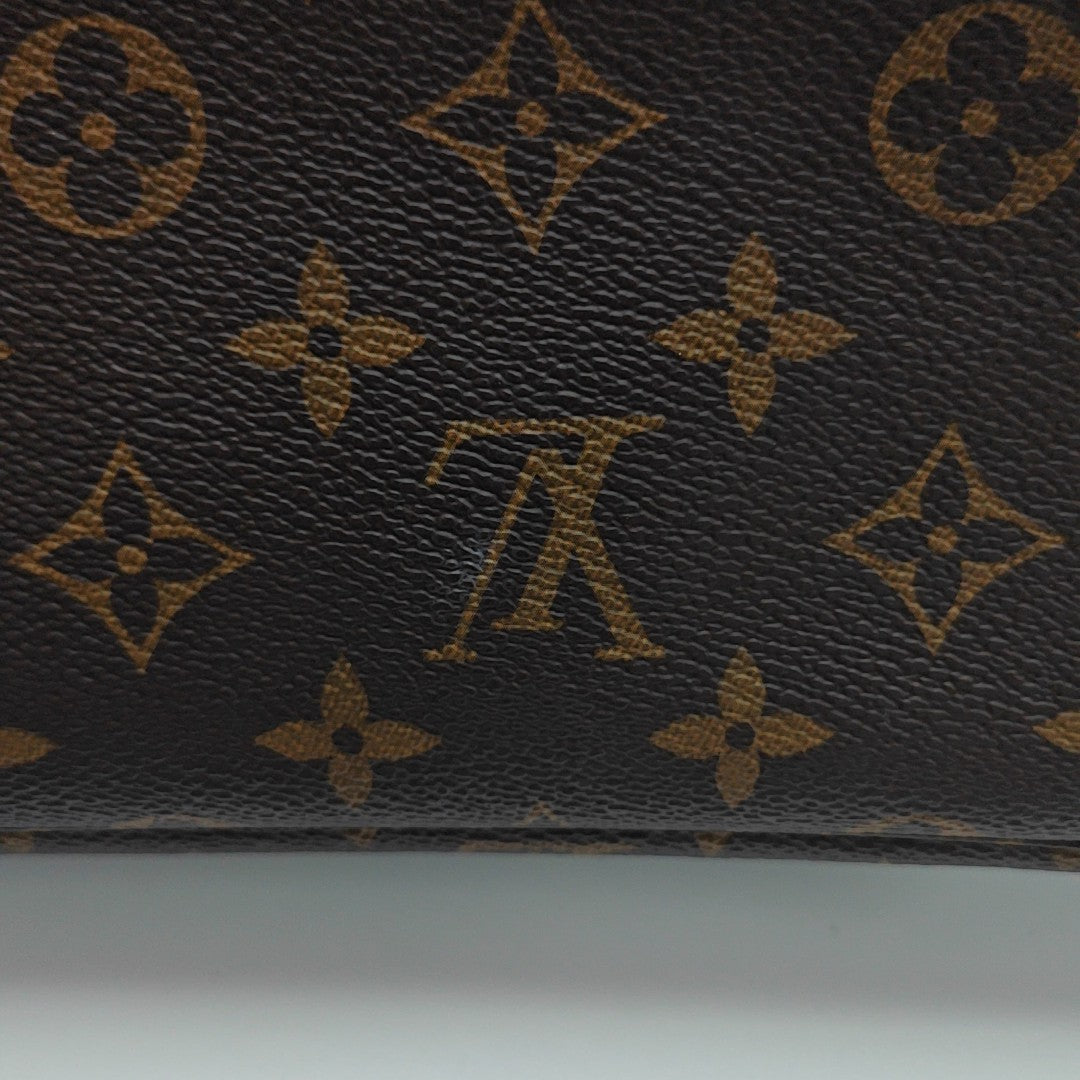 NEVERFULL MM Monogram Coated Canvas Brown