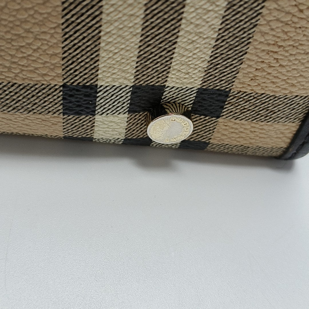 Coated Canvas Tote Bag Beige