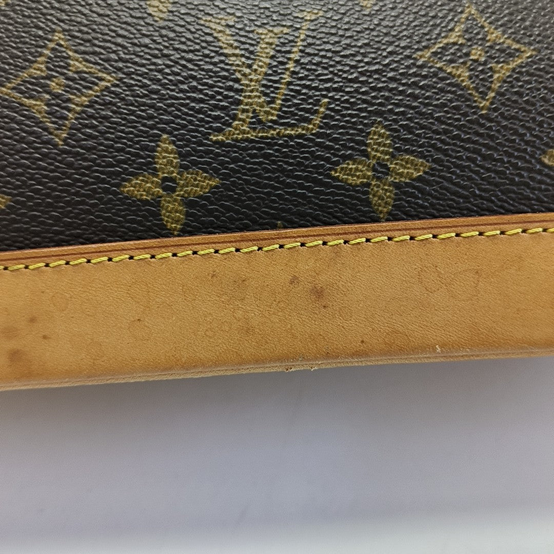 ALMA PM Monogram Coated Canvas Brown