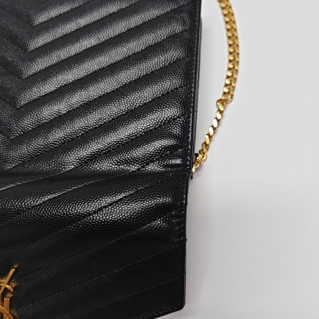 MONOGRAM WOC Chevron Calfskin Black