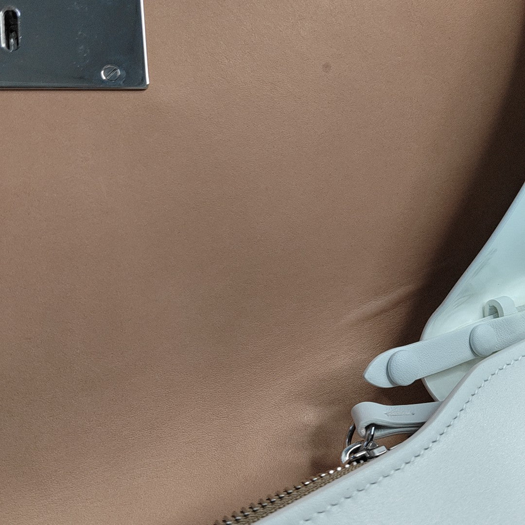 Patent Leather Shoulder Bag White