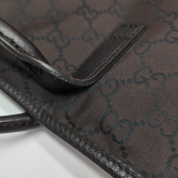 Monogram Nylon Tote Bag Brown