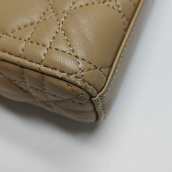 Lady D-Joy Small Cannage Lambskin Beige