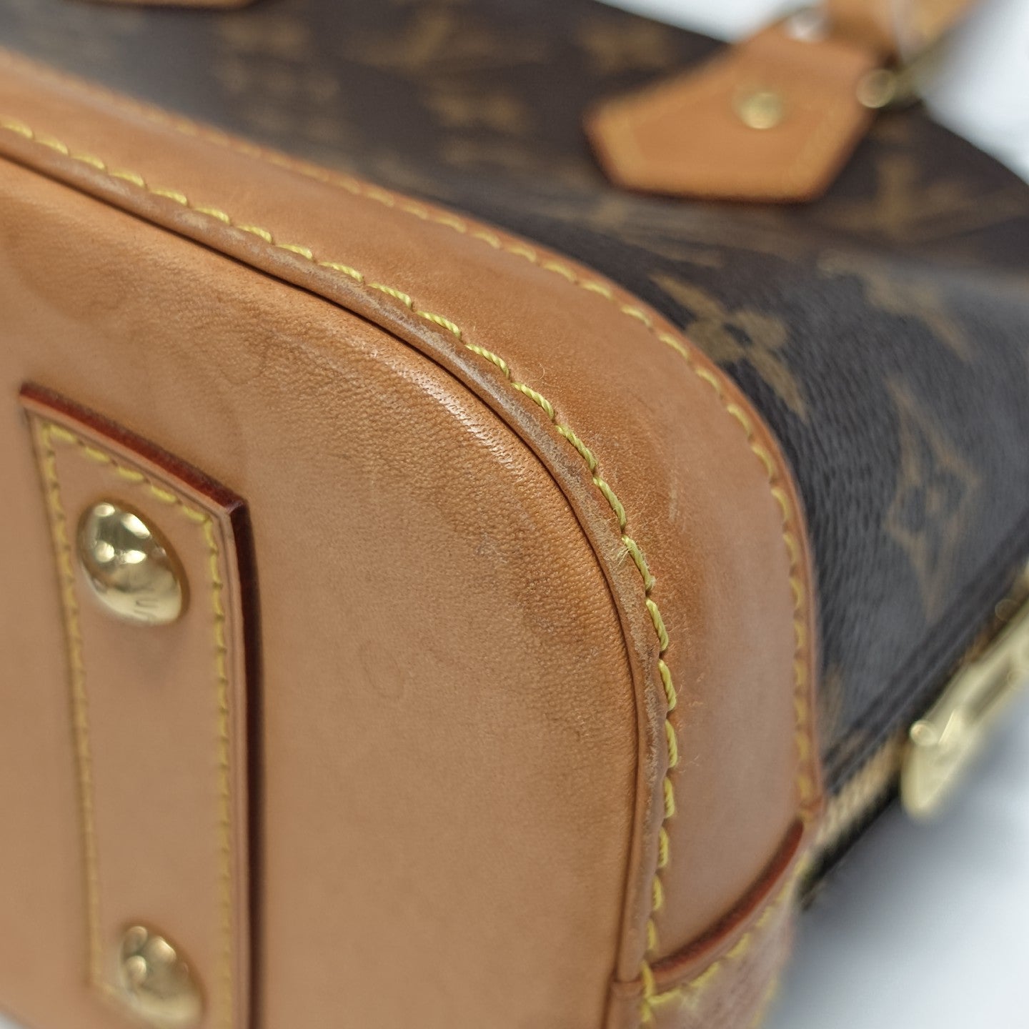 ALMA BB Monogram Coated Canvas Brown
