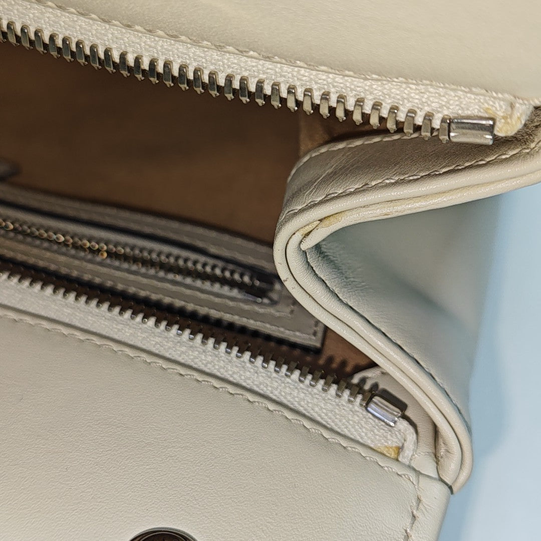 Calfskin Shoulder Bag White