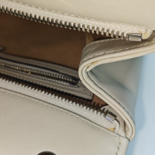 Calfskin Shoulder Bag White