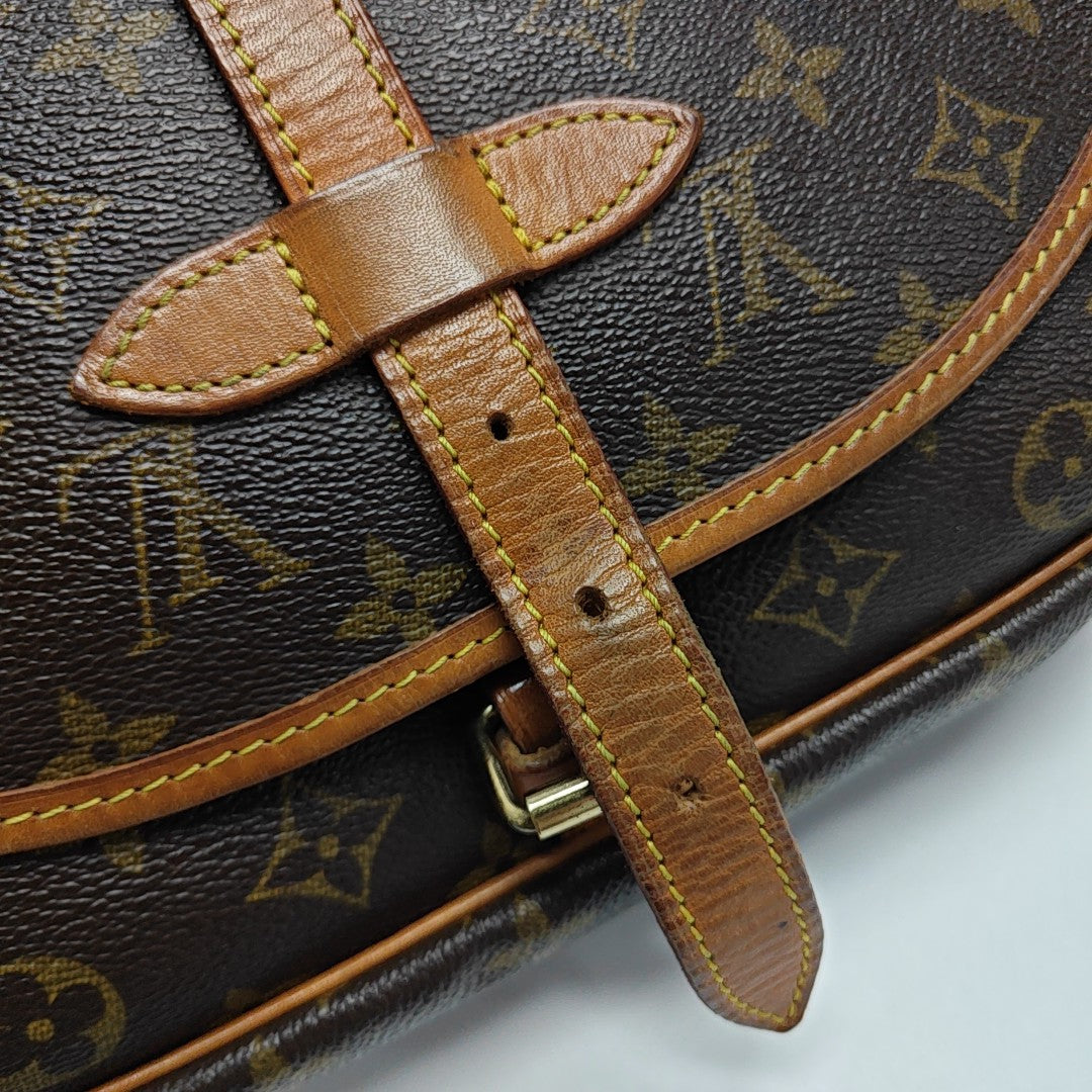 SAUMUR 35 Monogram Coated Canvas Brown