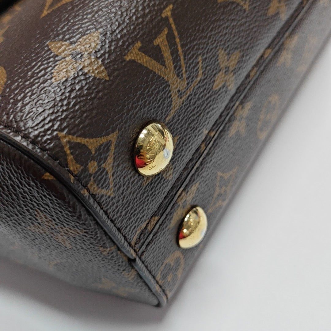 CLUNY PM Monogram Coated Canvas Brown