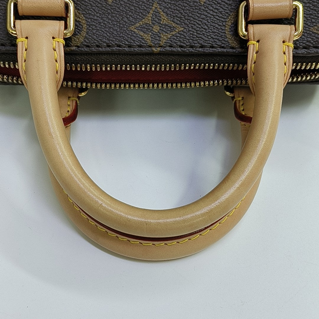 SPEEDY 20 Monogram Coated Canvas Brown