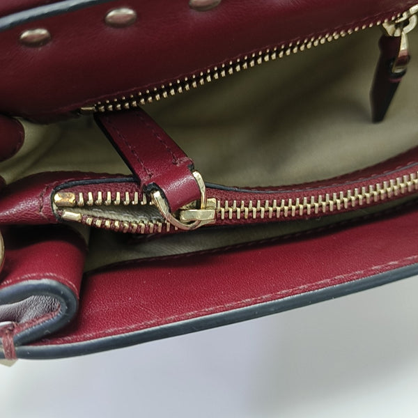 Rockstud Calfskin Red