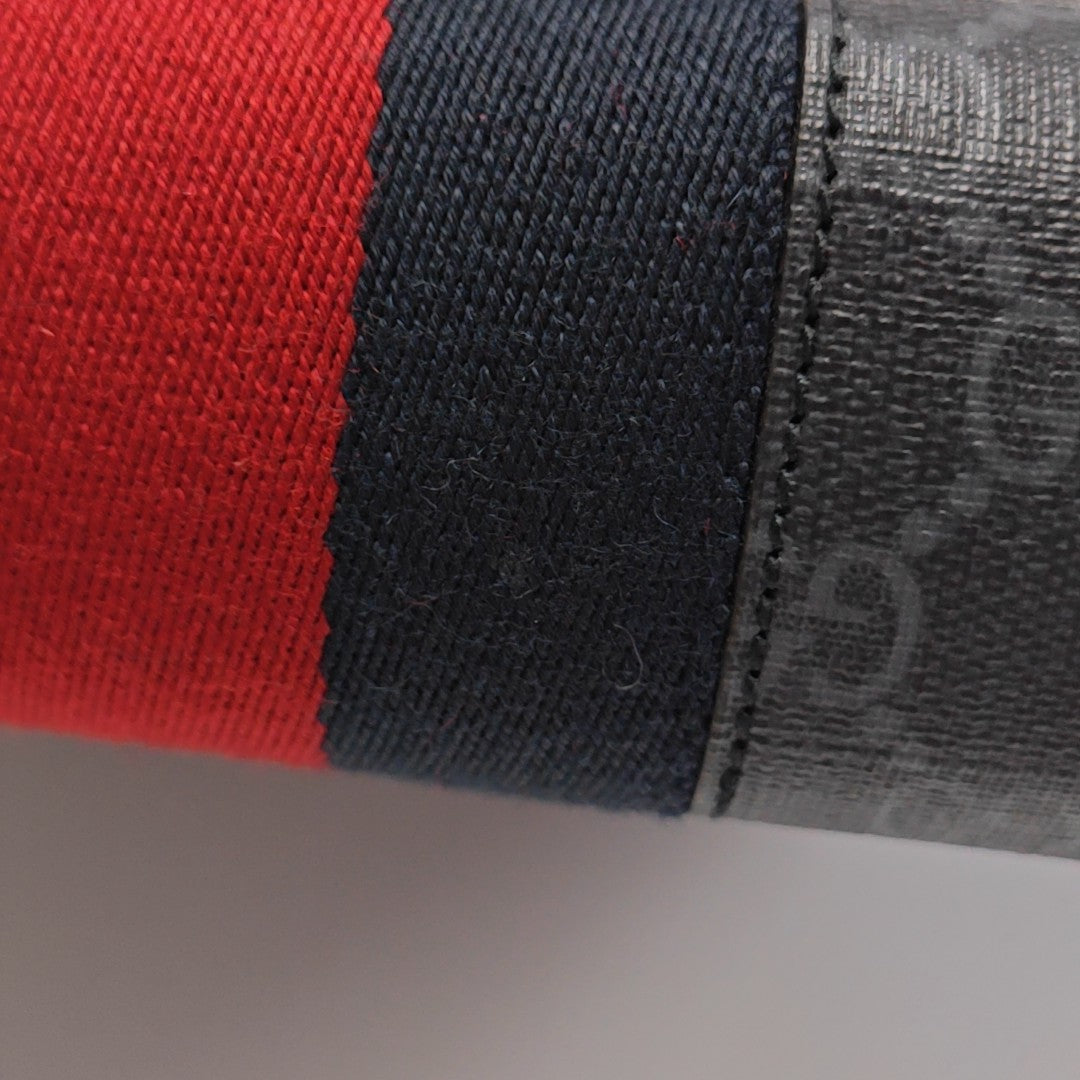 GG Supreme Monogram Coated Canvas Gray