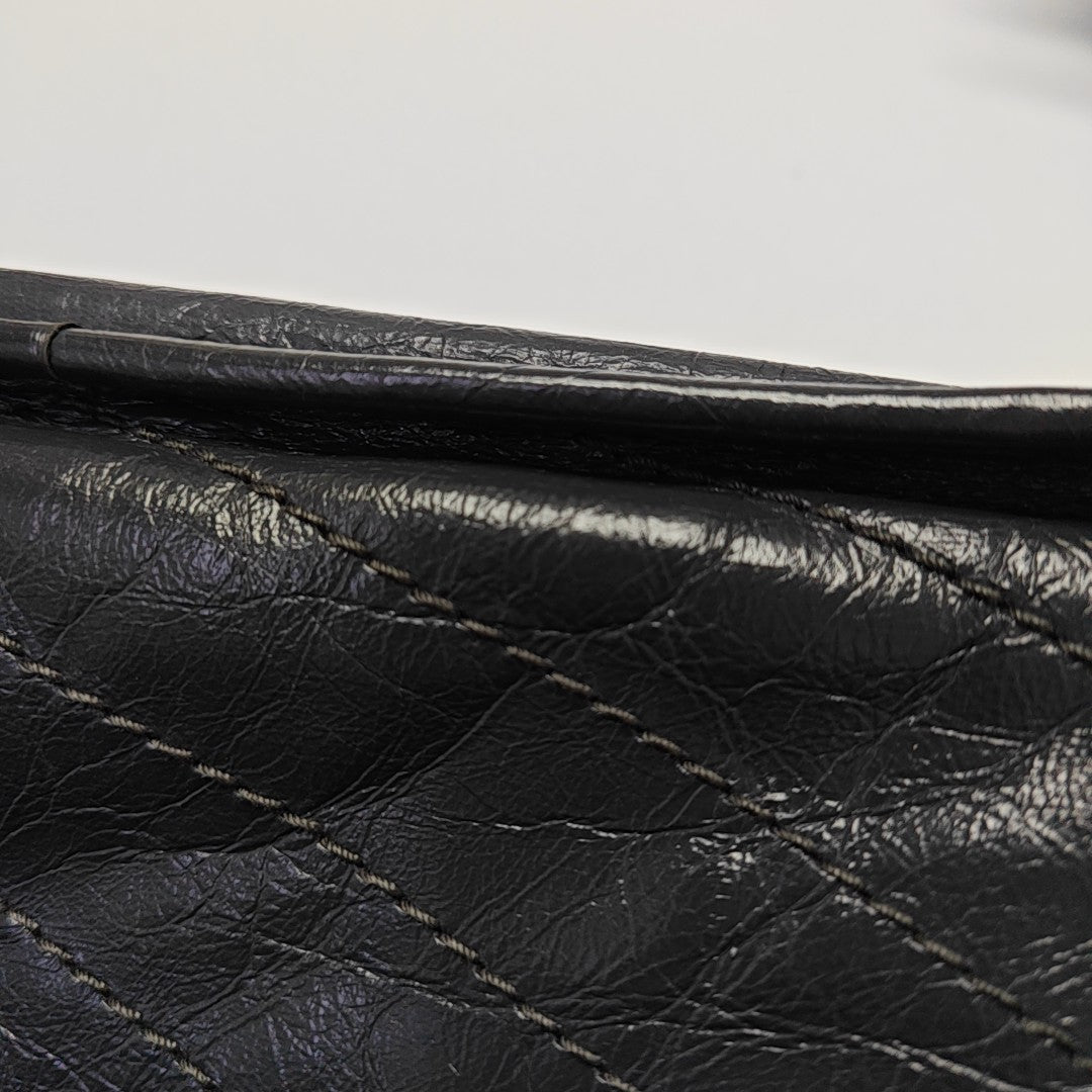 NIKI Medium Chevron Calfskin Gray