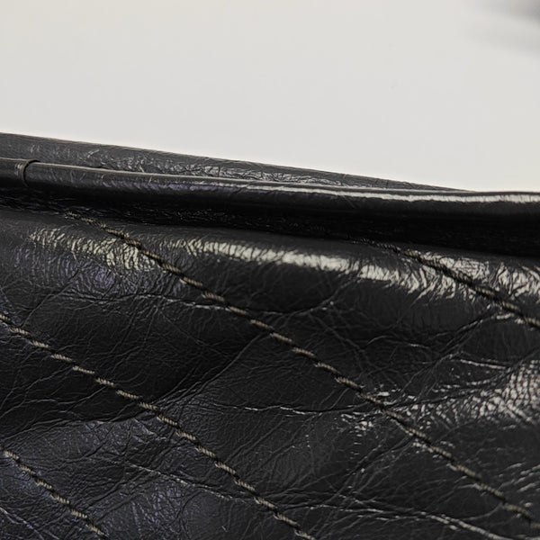 NIKI Medium Chevron Calfskin Gray