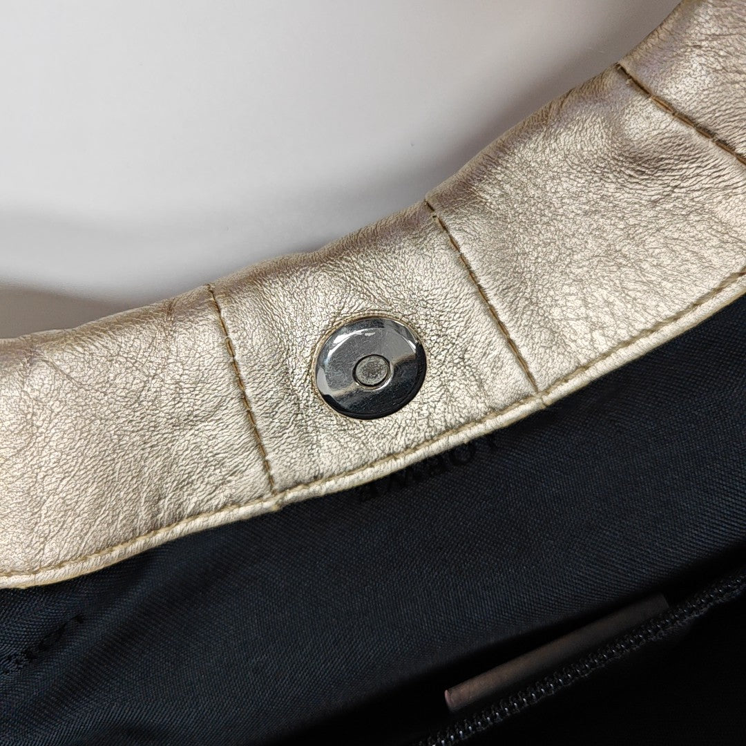 Lambskin Top Handle Bag Beige