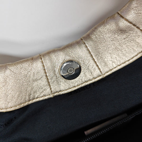 Lambskin Top Handle Bag Beige