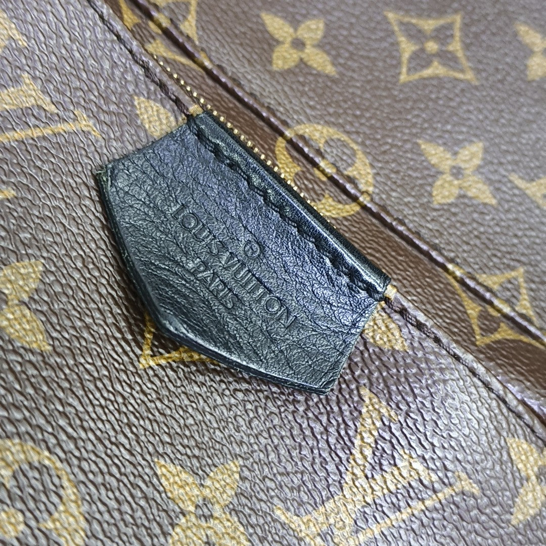 Monogram Coated Canvas Backpack Brown