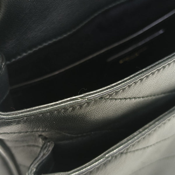 NIKI Small Chevron Lambskin Black