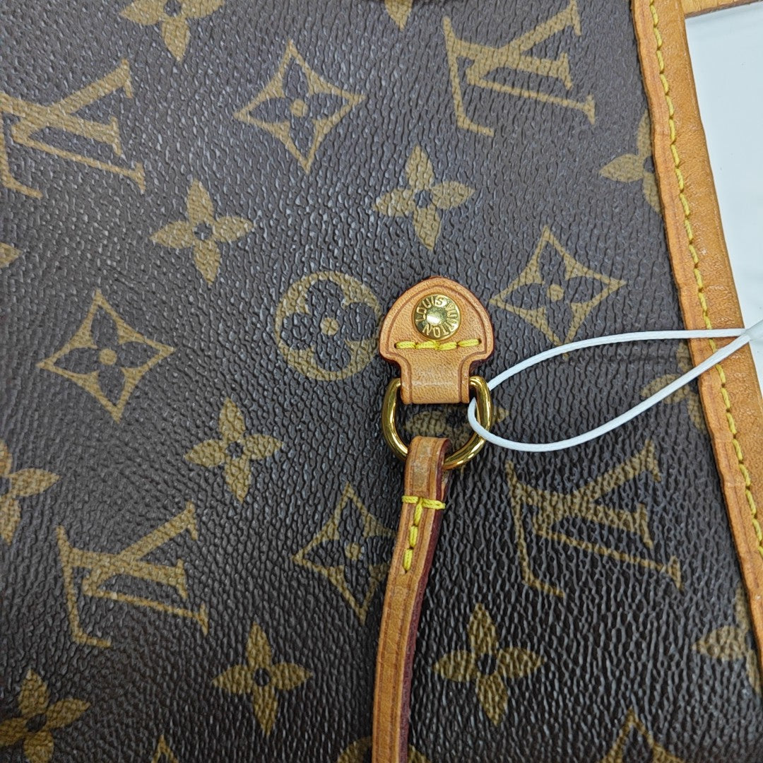 NEVERFULL MM Monogram Coated Canvas Brown
