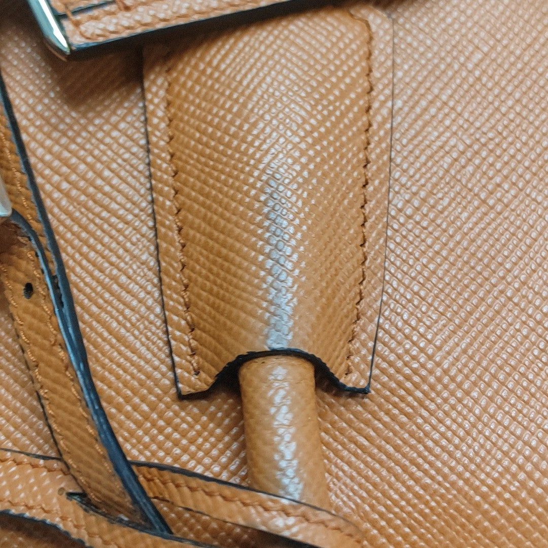 Twin Saffiano Calfskin Orange