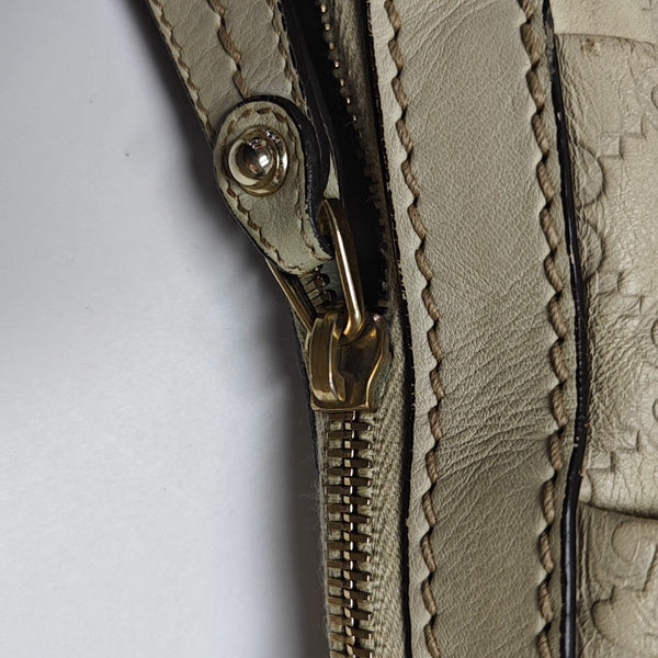 Sukey Monogram Calfskin Beige