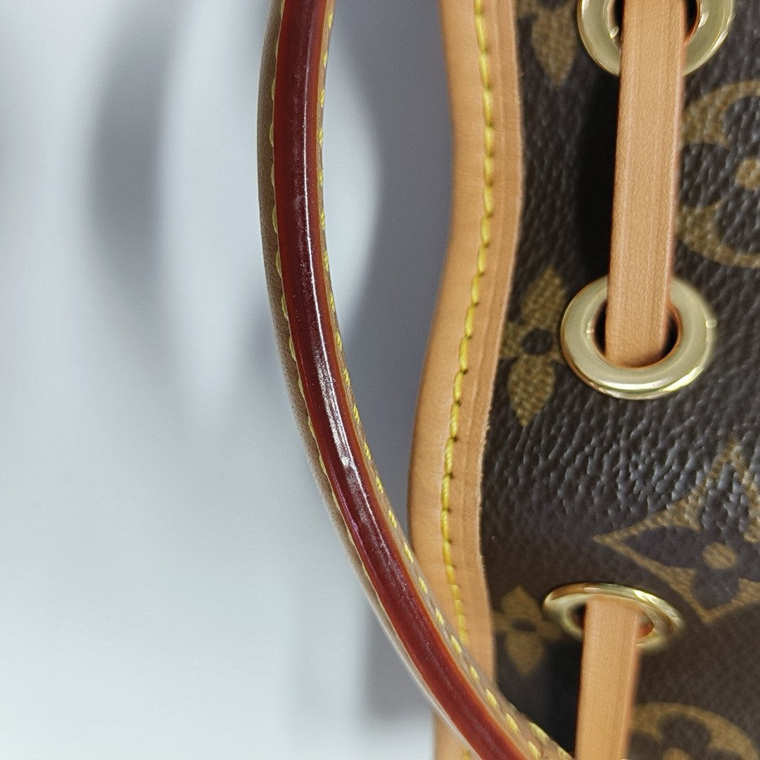NOÉ Nano Monogram Coated Canvas Brown
