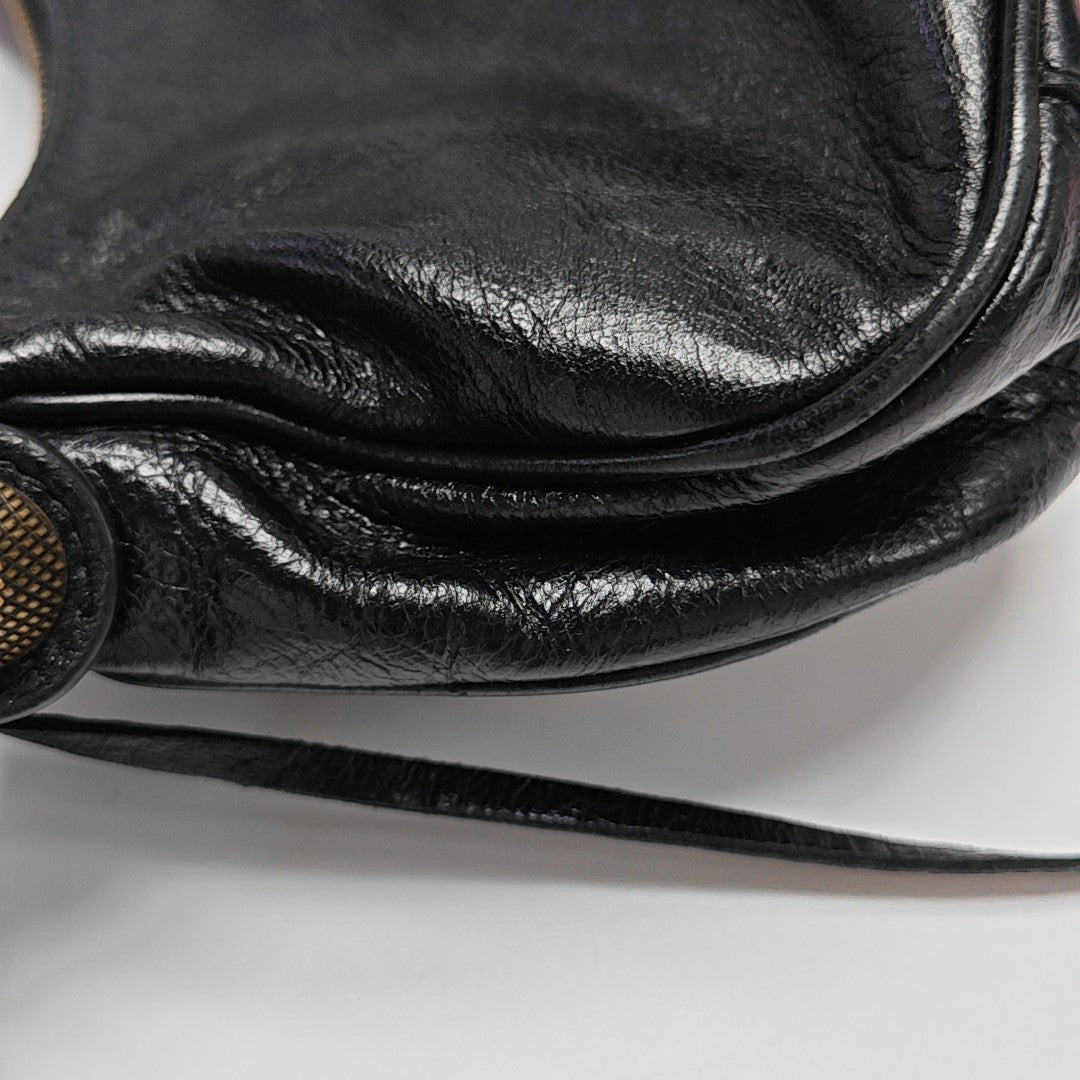 Calfskin Shoulder Bag Black